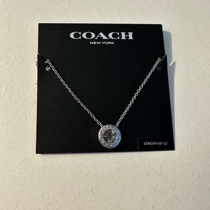 Coach Open Circle Stone Necklace